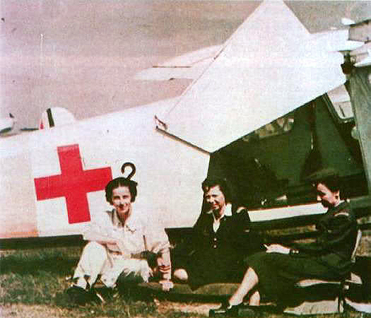 One of the ambulance aircraft