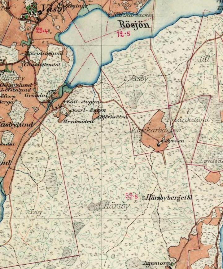 Sveden i Häradsekonomiska kartan 1906